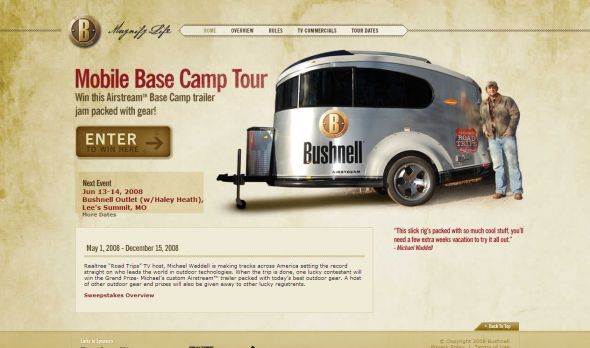 The Bushnell Mobile Base Camp Sweepstakes