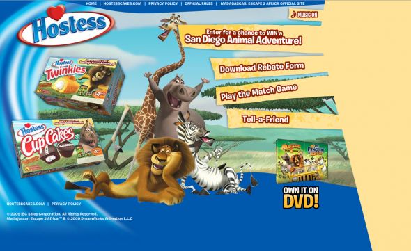Hostess Madagascar Escape 2 Africa Sweepstakes
