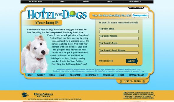 Hotel For Dogs Your Pet Gets Everything You Get Sweepstakes