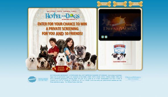 Private Hotel For Dogs Screening Sweepstakes