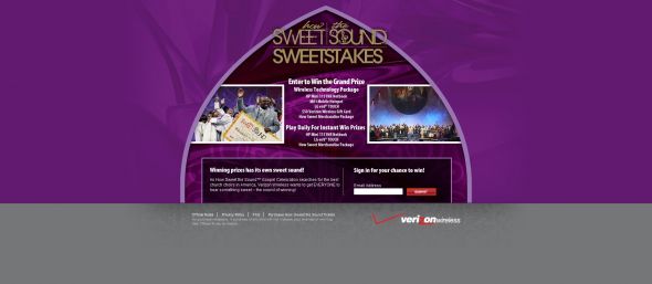 How Sweet The Sound Sweepstakes