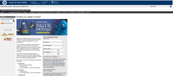 HP Expand Your Digital Universe Sweepstakes
