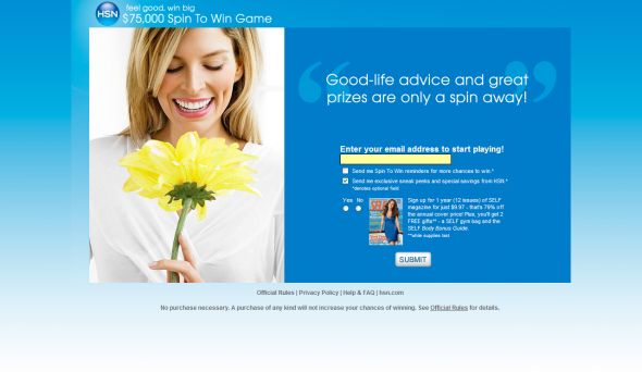 HSN Feel Good, Win Big, $75,000 Spin to Win Game