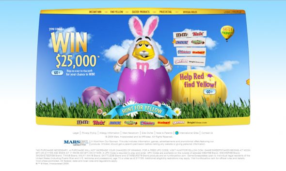 Hunt For Yellow Instant Win Game and Sweepstakes