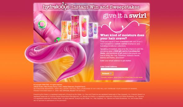 Herbal Essences Hydralicious Instant Win and Sweepstakes