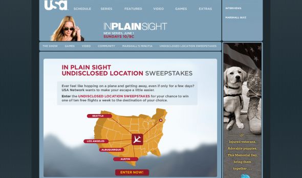 USA Network’s Undisclosed Location Sweepstakes