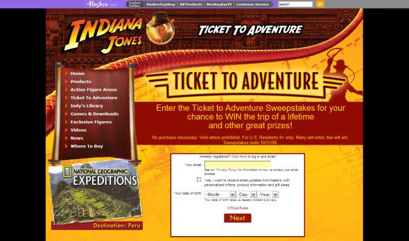 The Ticket to Adventure Sweepstakes