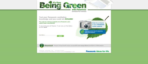 It’s Easy Being Green with Panasonic Sweepstakes