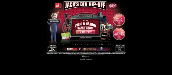 Jack in the Box Big Rip Off Game & Sweepstakes