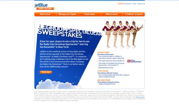 Legroom Spectacular Sweepstakes