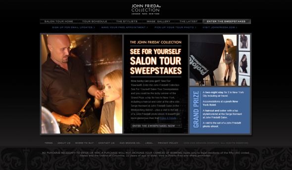 John Frieda Collection See For Yourself Salon Tour Sweepstakes