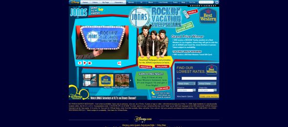 Jonas Rockin’ Vacation Sweepstakes