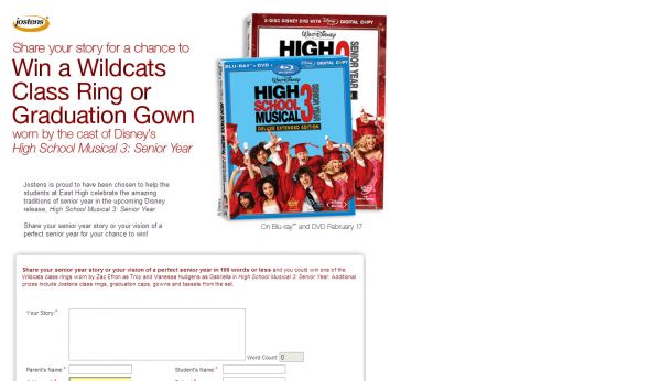 Jostens’ Rock the School – High School Musical 3: Senior Year Contest