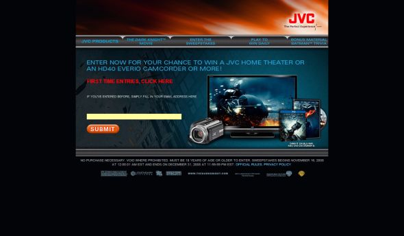 JVC The Dark Knight Capture the Joker Sweepstakes
