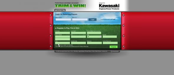 Kawasaki Trim & Win Game