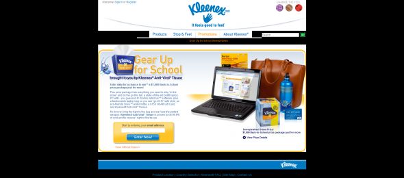 Kleenex Tissue Gear Up For School Sweepstakes