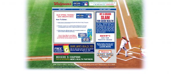 One A Day MLB Spring Training 2010 Sweepstakes