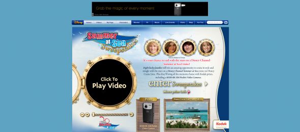Summer at Sea on Disney.com Sweepstakes