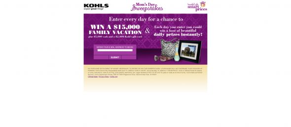 Kohl’s Mother’s Day Sweepstakes