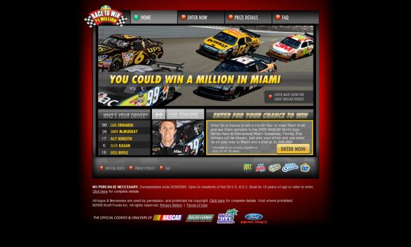 Kraft Race to Win a Million Dollars Sweepstakes Kraft Race to Win a Million Dollars Sweepstakes