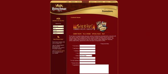 Kretschmar Sizzlin’ Summer Recipe Contest