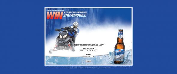 Labatt Blue Light Polaris Snowmobile Sweepstakes