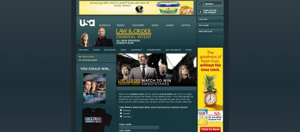 Law and Order: Criminal Intent Mobile Watch To Win Sweepstakes