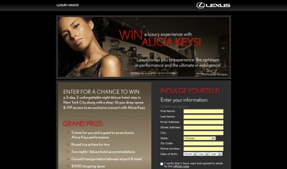 Win a Luxury Experience with Alicia Keys Sweepstakes