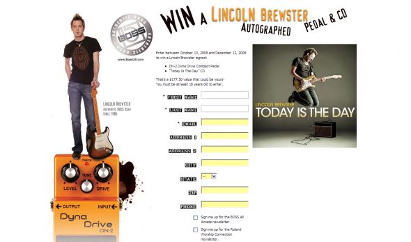 Lincoln Brewster Autographed Pedal Giveaway