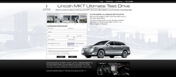 Lincoln RSVIP Sweepstakes