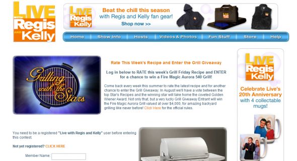 Grilling with the Stars Grill Giveaway 2008