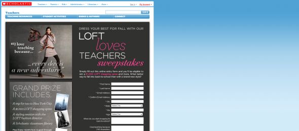 LOFT Loves Teachers Sweepstakes