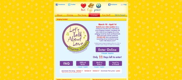 Build-A-Bear Workshop Let’s Talk About Love Singing Contest