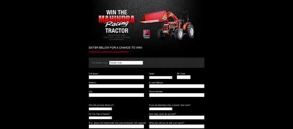 2009 Mahindra Racing Tractor Giveaway