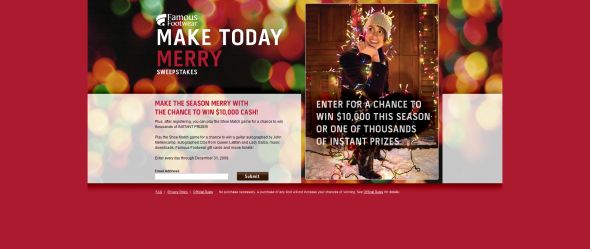 Make Today Merry Sweepstakes and Instant Win Game