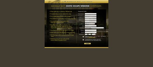 Mandalay Bay’s Exotic Escape Weekend Sweepstakes