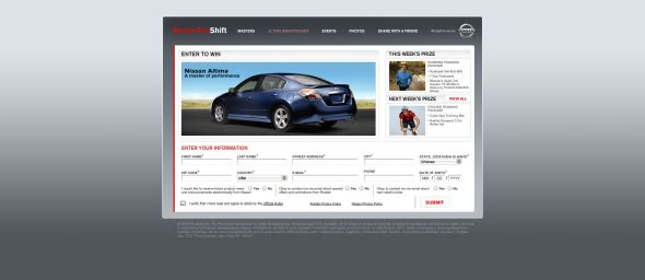 Nissan Master the Shift Sweepstakes