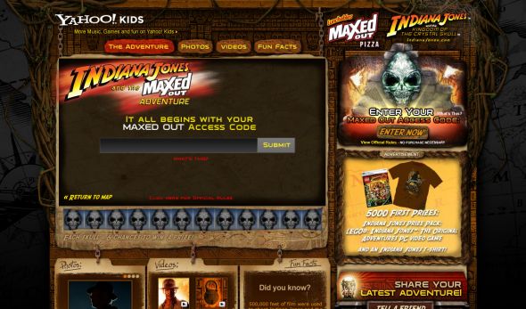 Lunchables Indiana Jones Adventure Game
