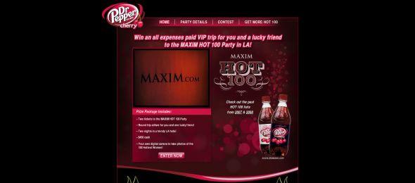 Dr Pepper Cherry Hot 100 Vacation Contest