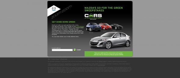 Mazda Go For The Green Instant Win and Sweepstakes