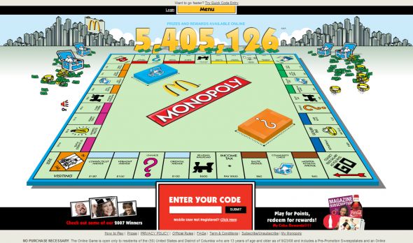 The Monopoly 2008 Game at McDonald’s