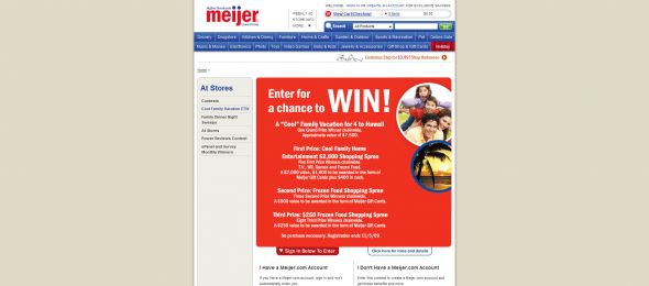2009 Cool Food for Kids Meijer Frozen Food Month Contest Game