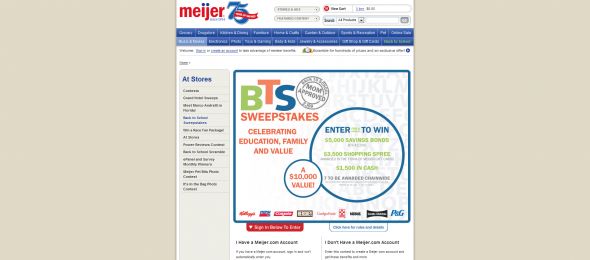 Meijer 2009 Back To School Sweepstakes