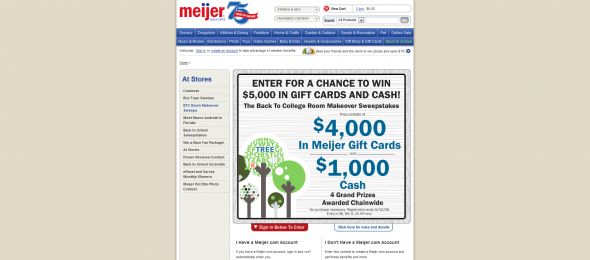 Meijer Back to College Room Makeover Sweepstakes