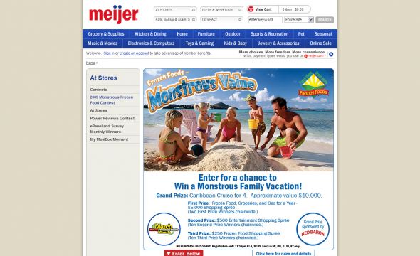 Meijer March Monstrous Frozen Food Sweepstakes