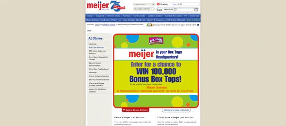 Meijer Bonus Box Tops Sweepstakes