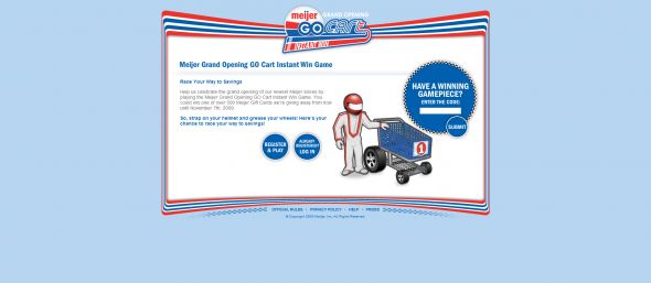 Meijer Grand Opening GO Cart Instant Win