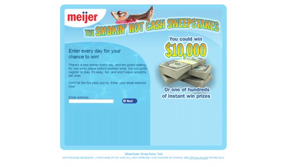 The Meijer Smokin’ Hot Cash Sweepstakes