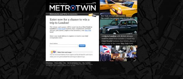 Metrotwin and Win Sweepstakes
