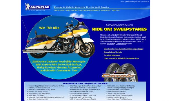 Michelin Motorcycle Tires 2008 Ride On! Sweepstakes